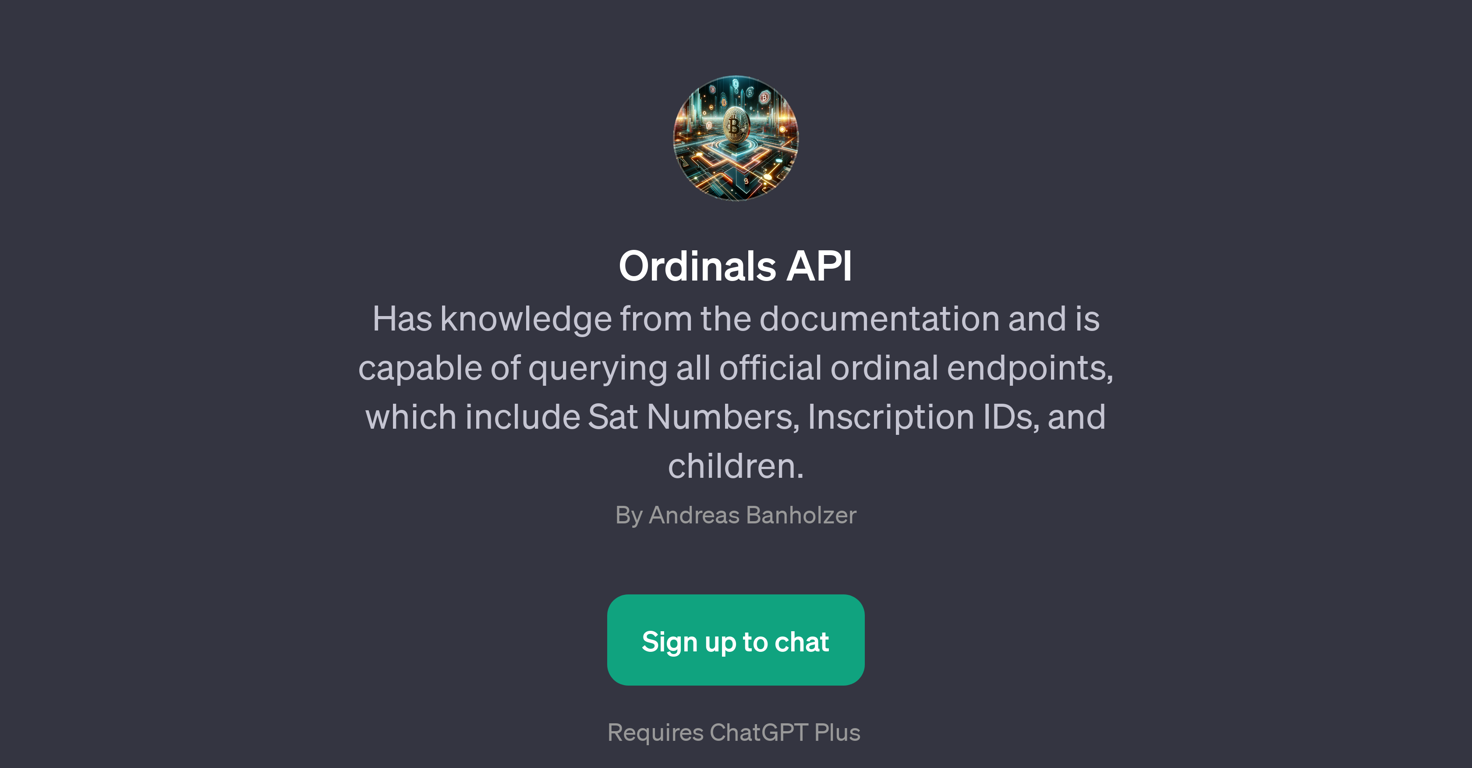 Ordinals API website
