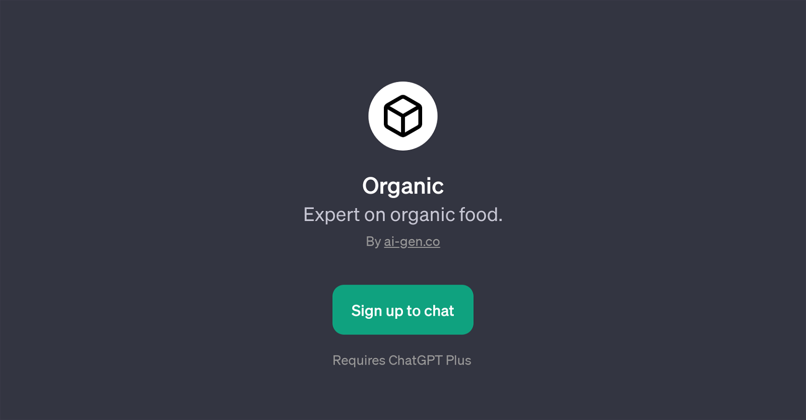 Organic website