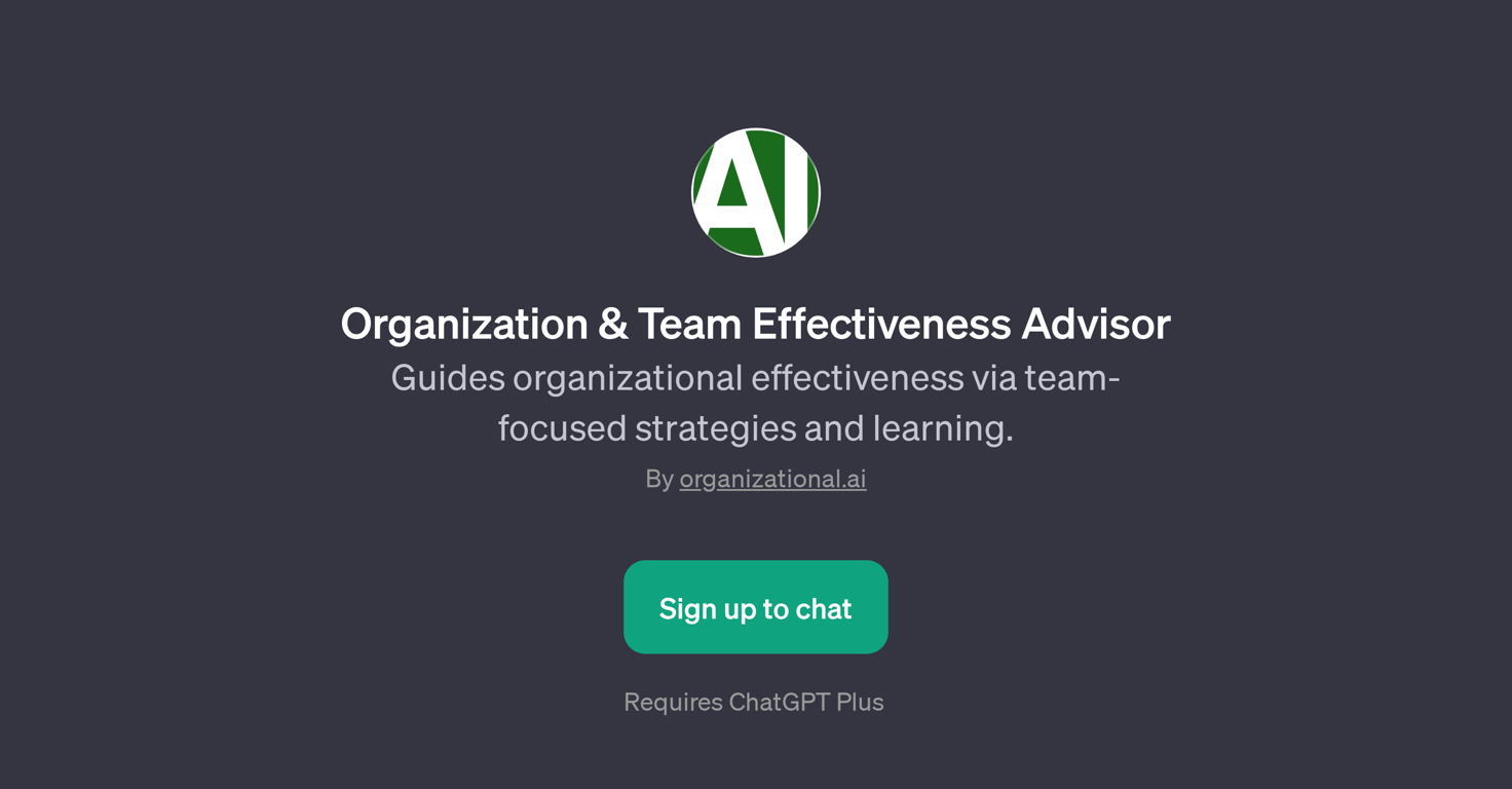 Organization & Team Effectiveness Advisor website