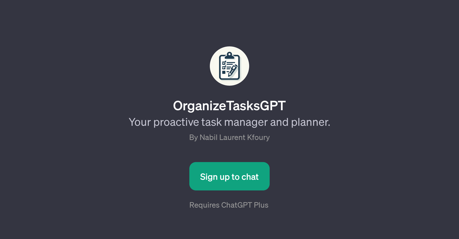 OrganizeTasksGPT website