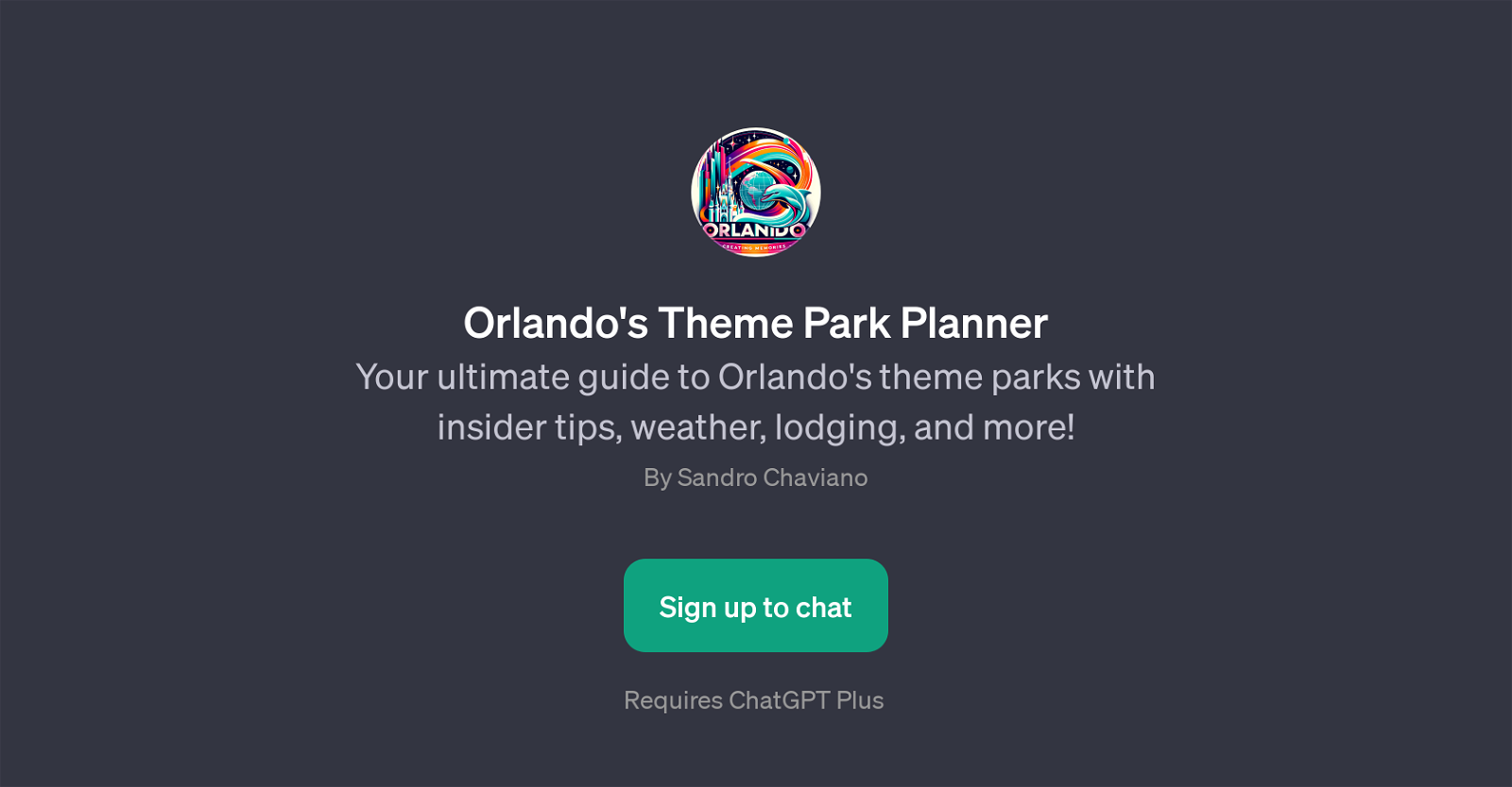 Orlando's Theme Park Planner website