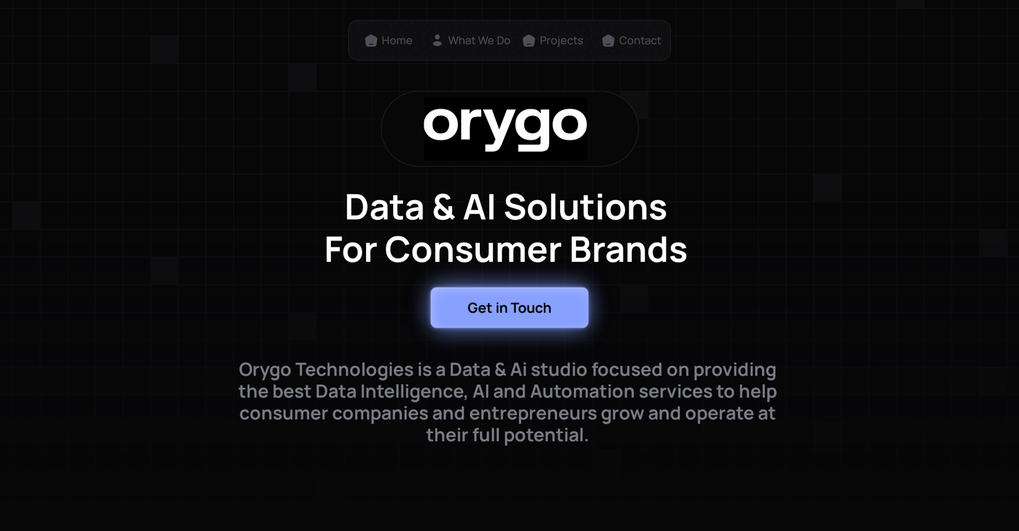 Orygo Technologies website