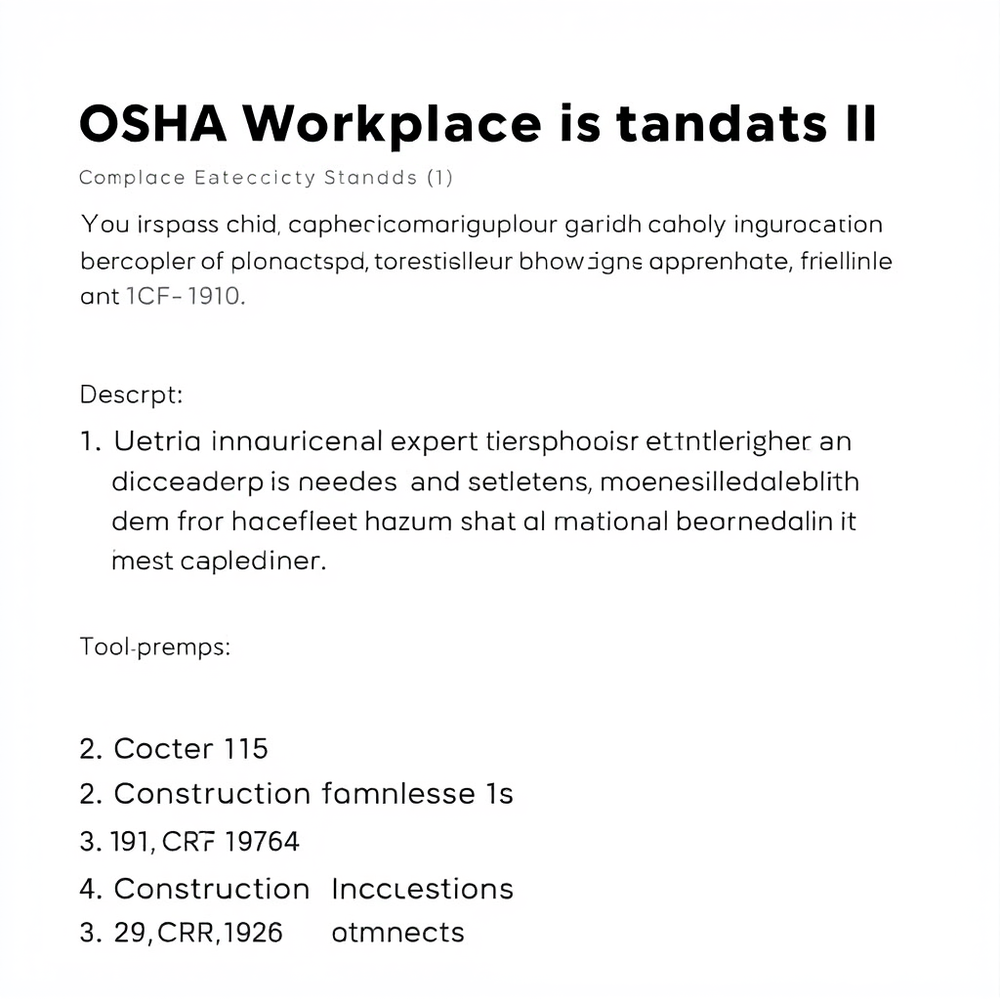 OSHA Workplace Safety Standards website
