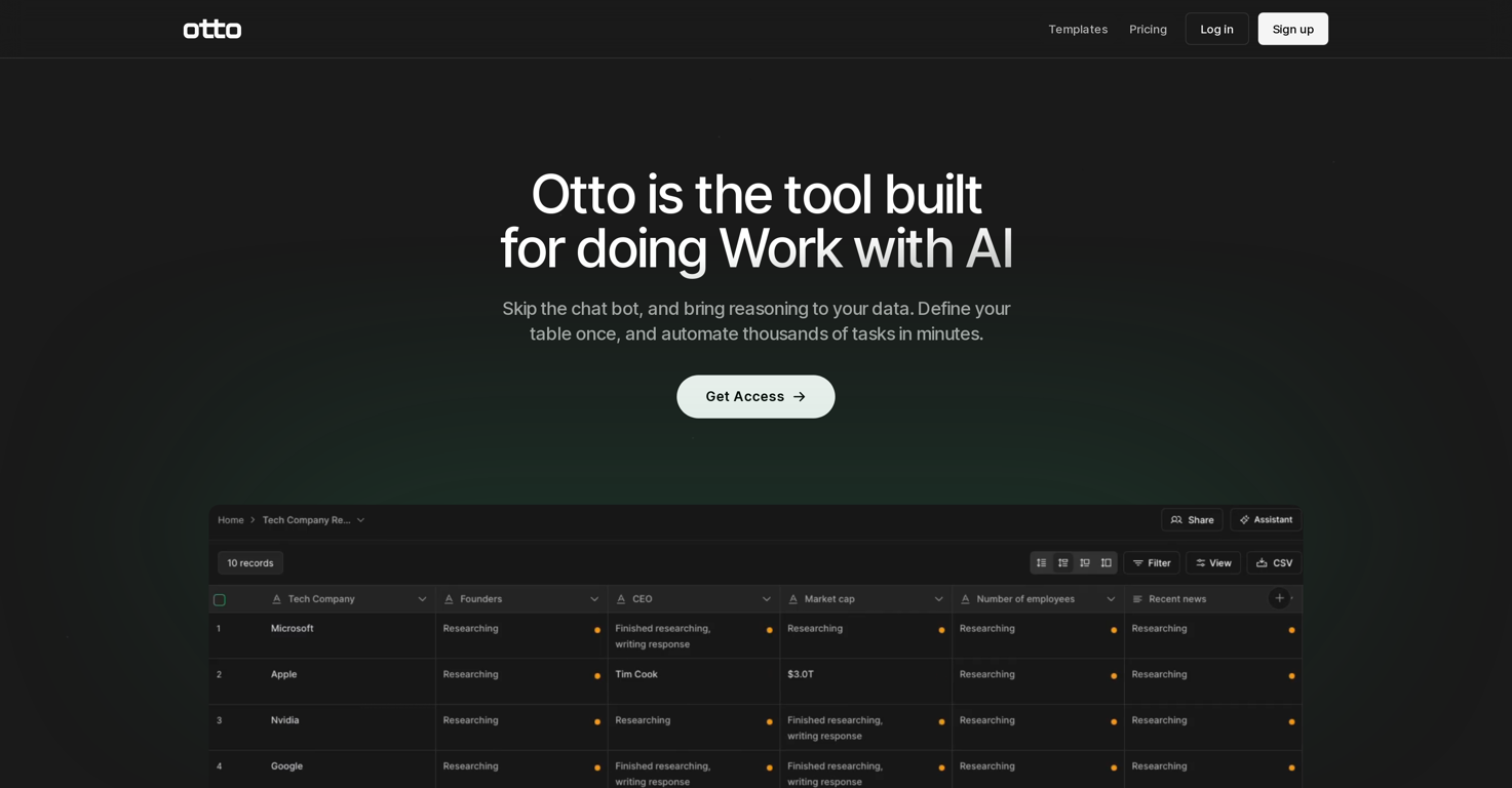 Otto AI website