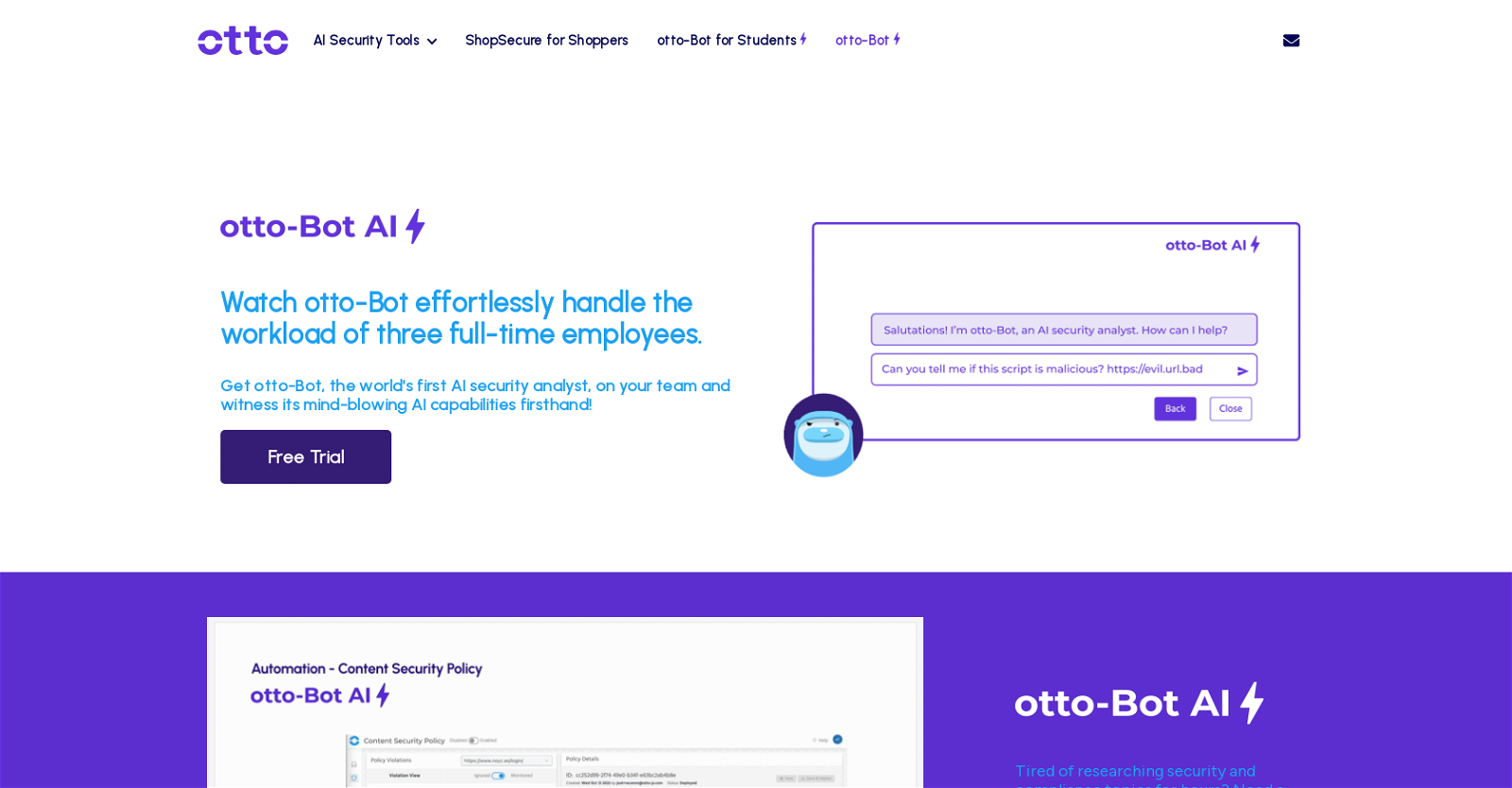 otto-Bot AI website