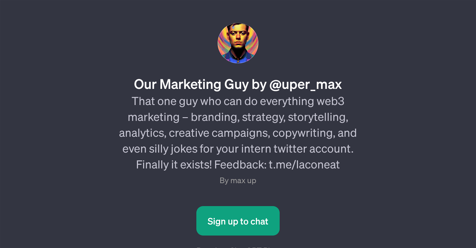 Our Marketing Guy by @uper_max website