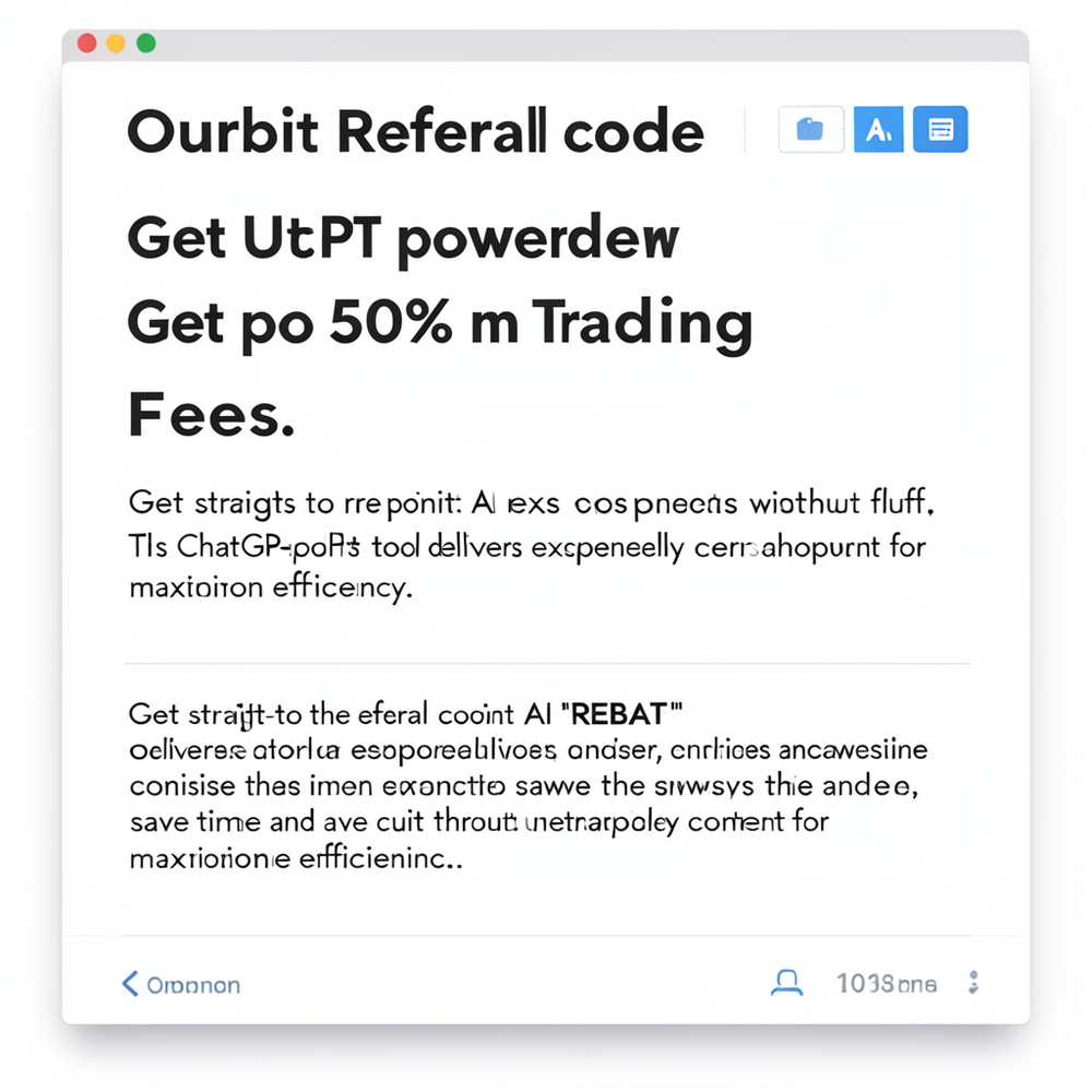 Ourbit Referral code "REBATE" Get Upto 50% On Trading Fees website