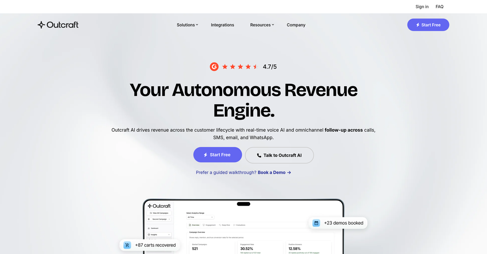 Outcraft AI website