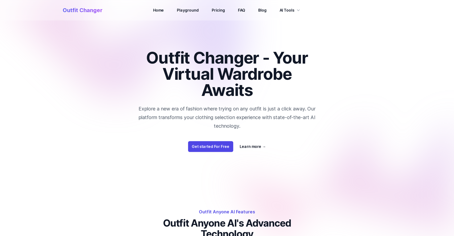 Outfit Anyone AI website