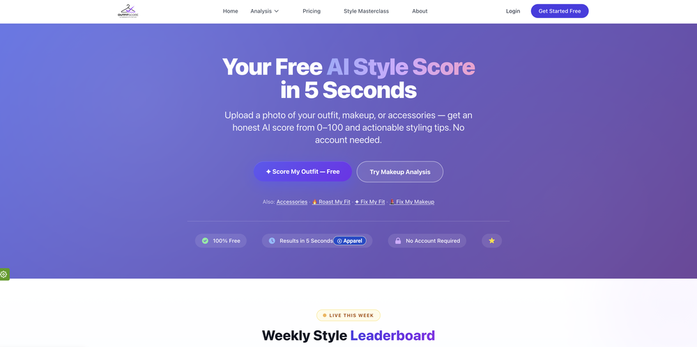 OutfitScore website