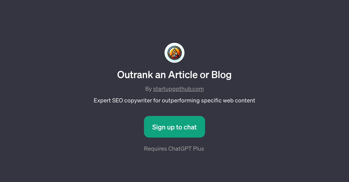 Outrank an Article or Blog website