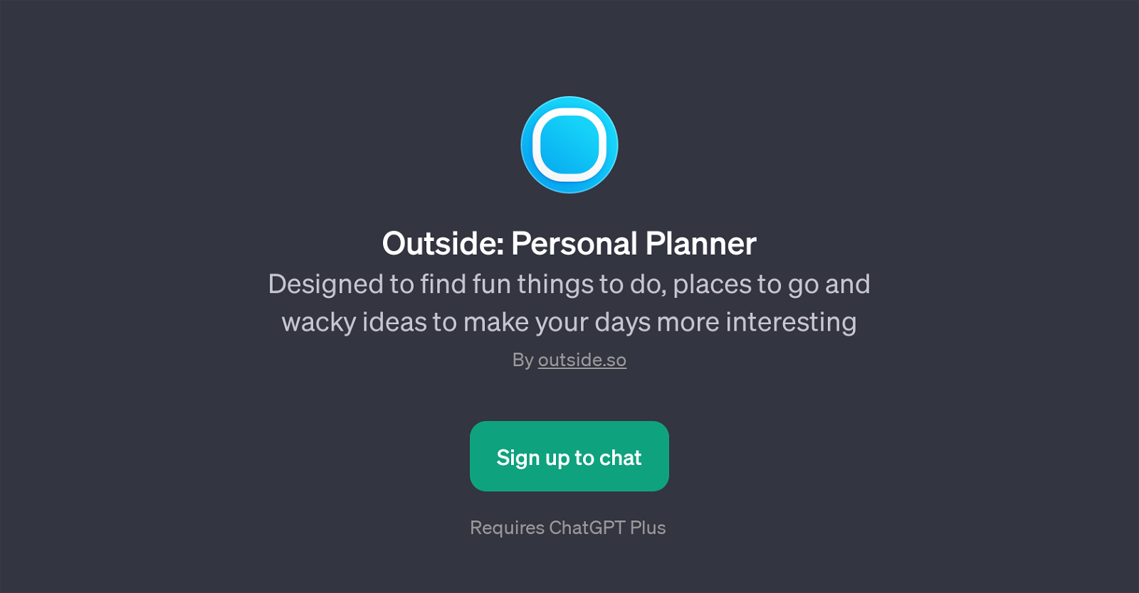 Outside: Personal Planner website