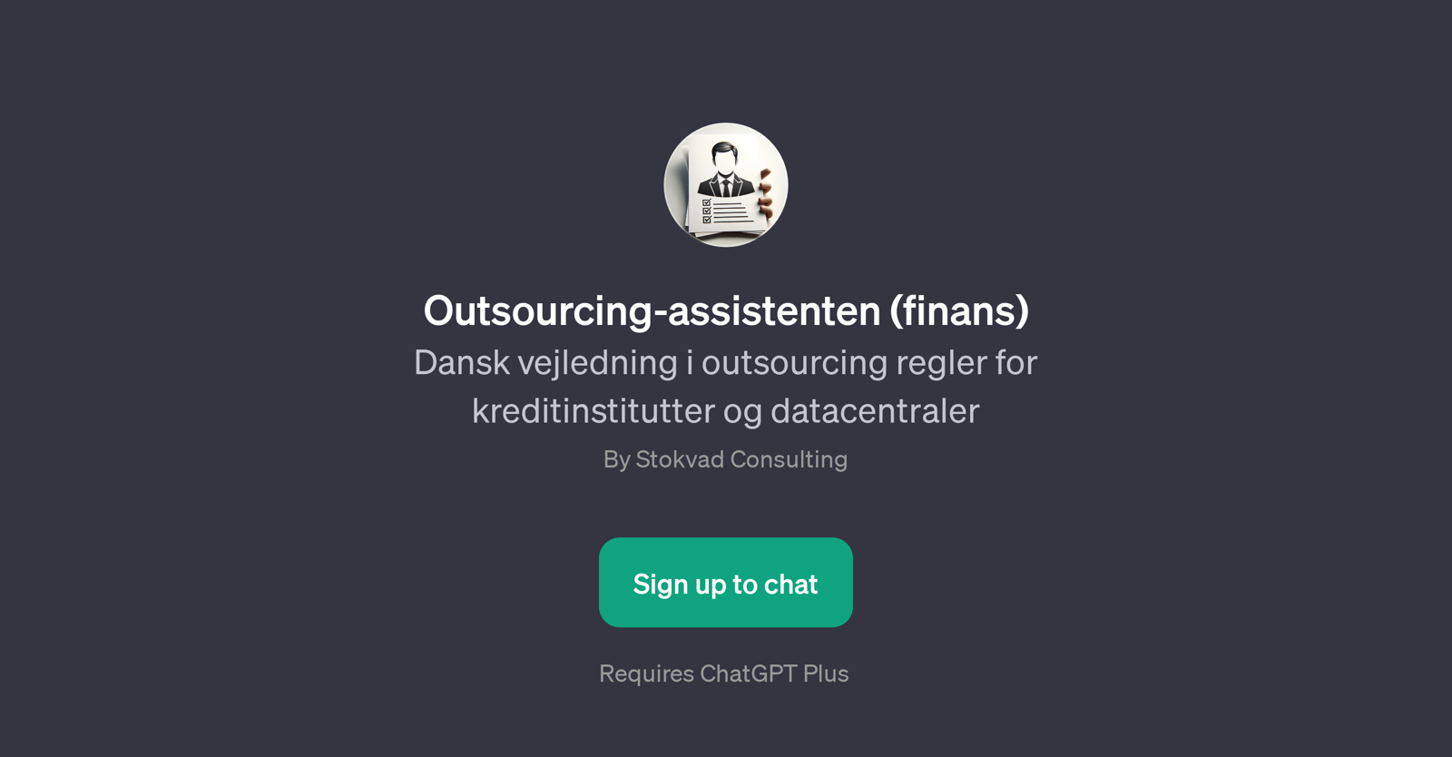 Outsourcing-assistenten (finans) website