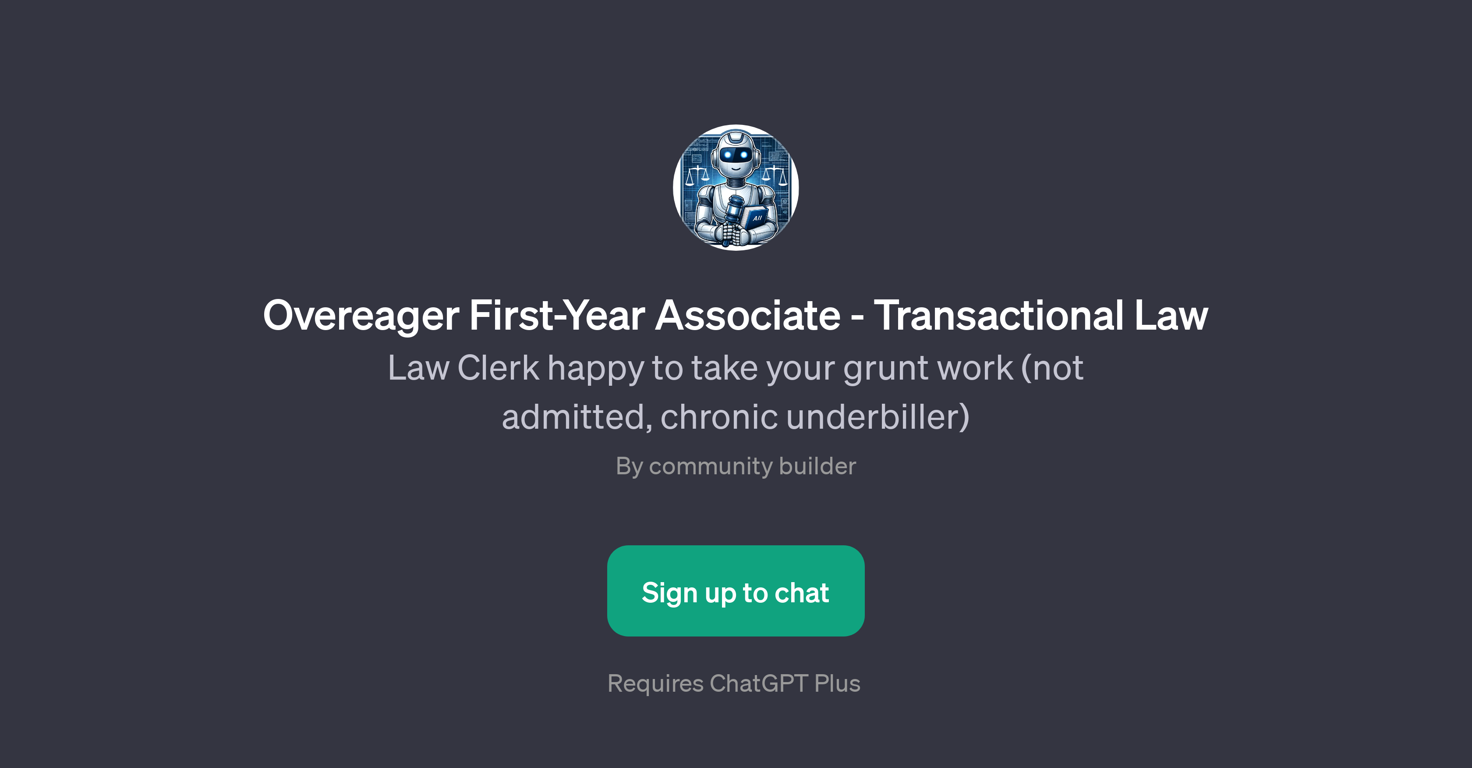Overeager First-Year Associate - Transactional Law website