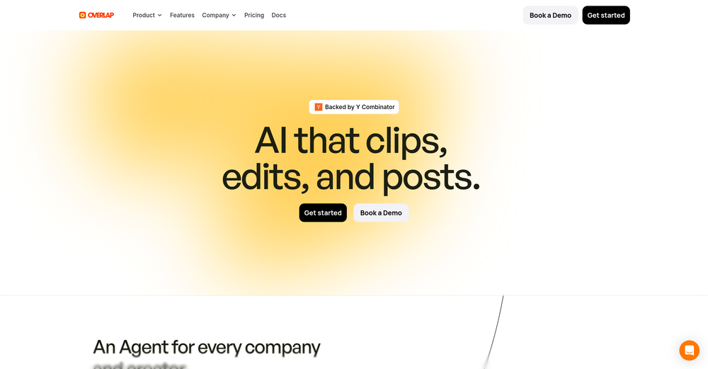 Overlap - AI that clips,  edits, and posts website