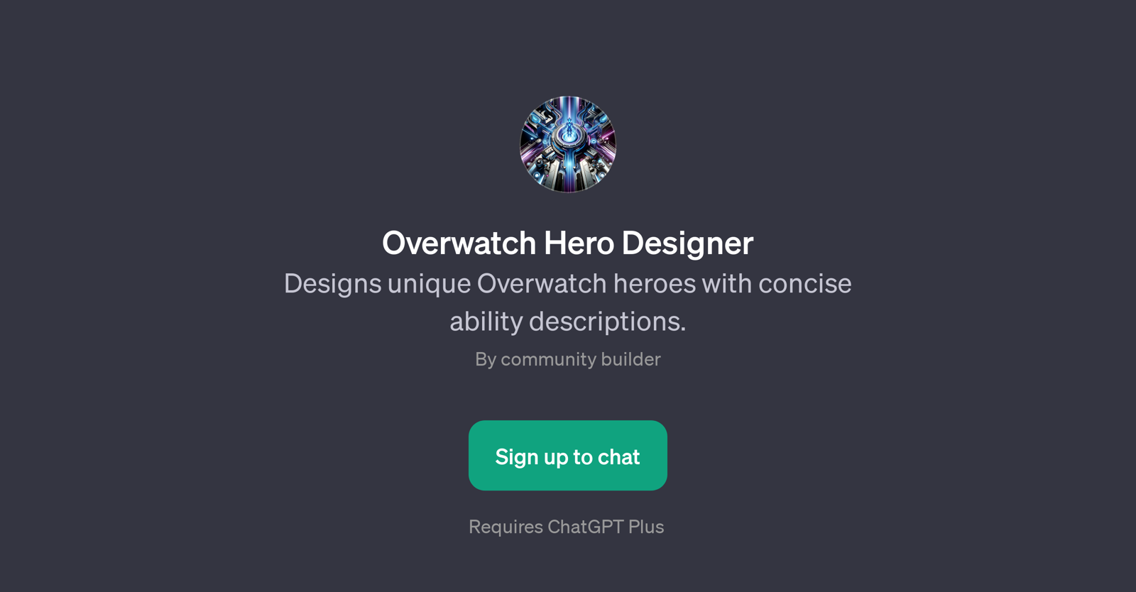 Overwatch Hero Designer website