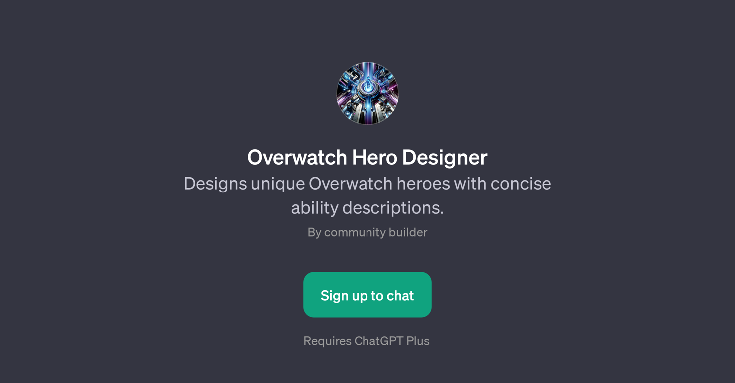 Overwatch Hero Designer website