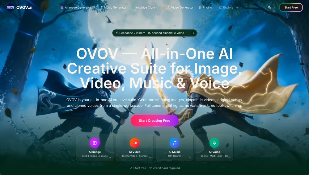 OVOV | AI Image Generator website