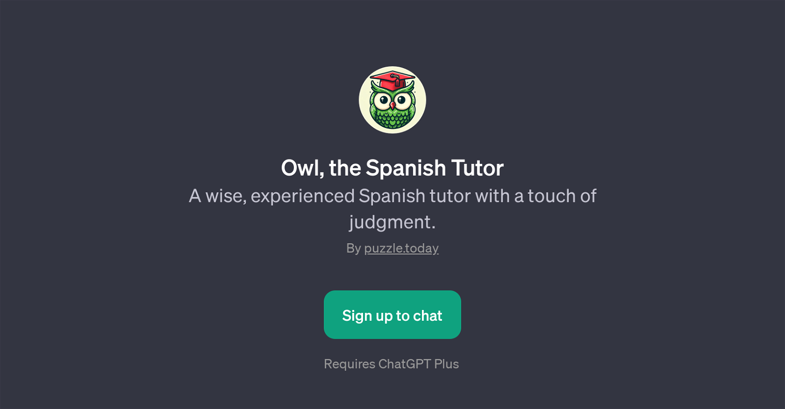 Owl, the Spanish Tutor website