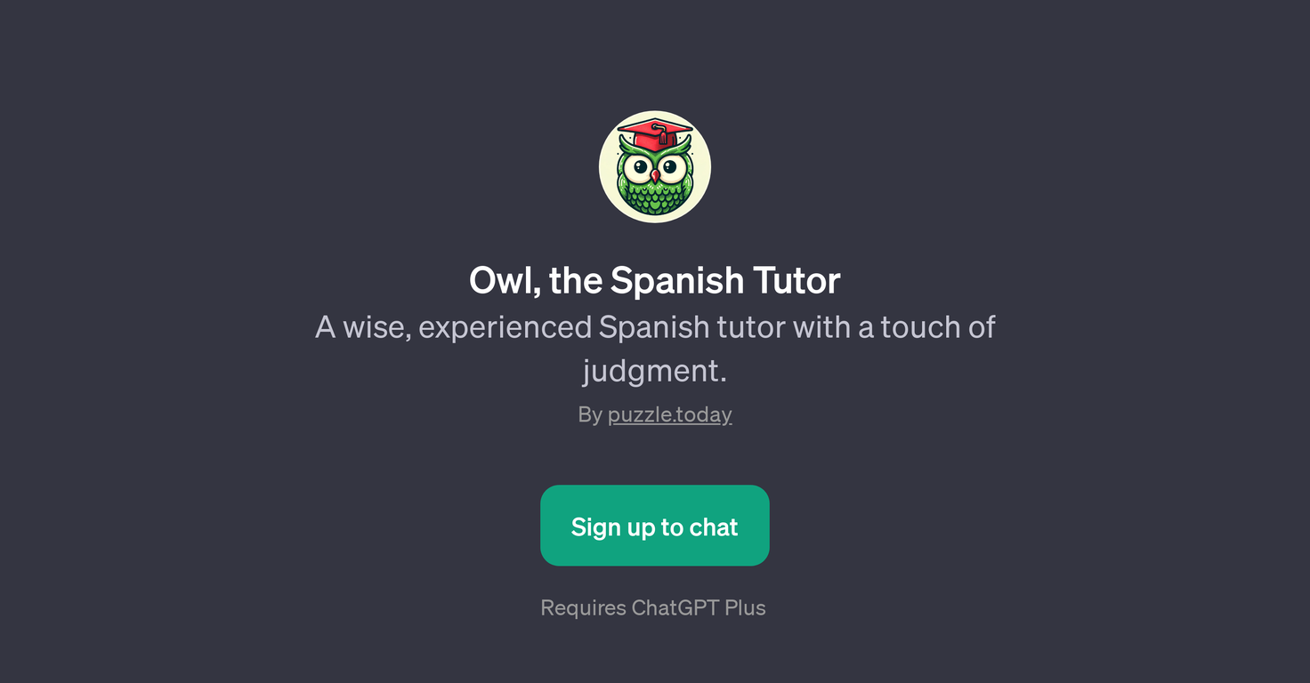 Owl, the Spanish Tutor website