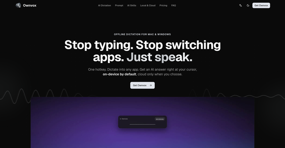 Ownvox website