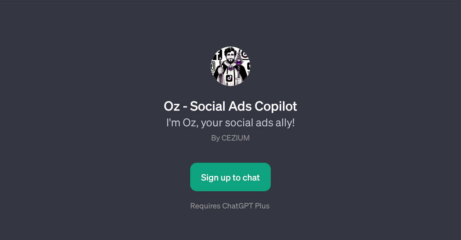 Oz - Social Ads Copilot website