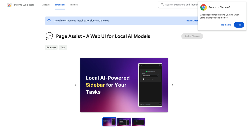 Page Assist website
