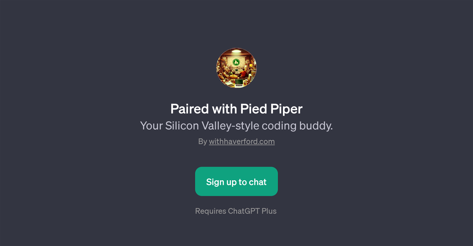 Paired with Pied Piper website