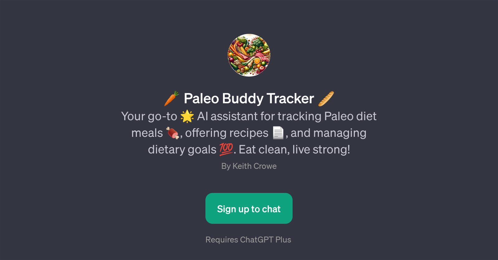 Paleo Buddy Tracker website