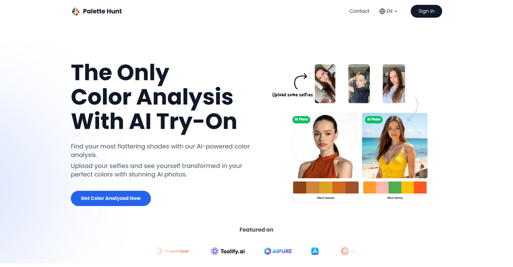 Palette Hunt website