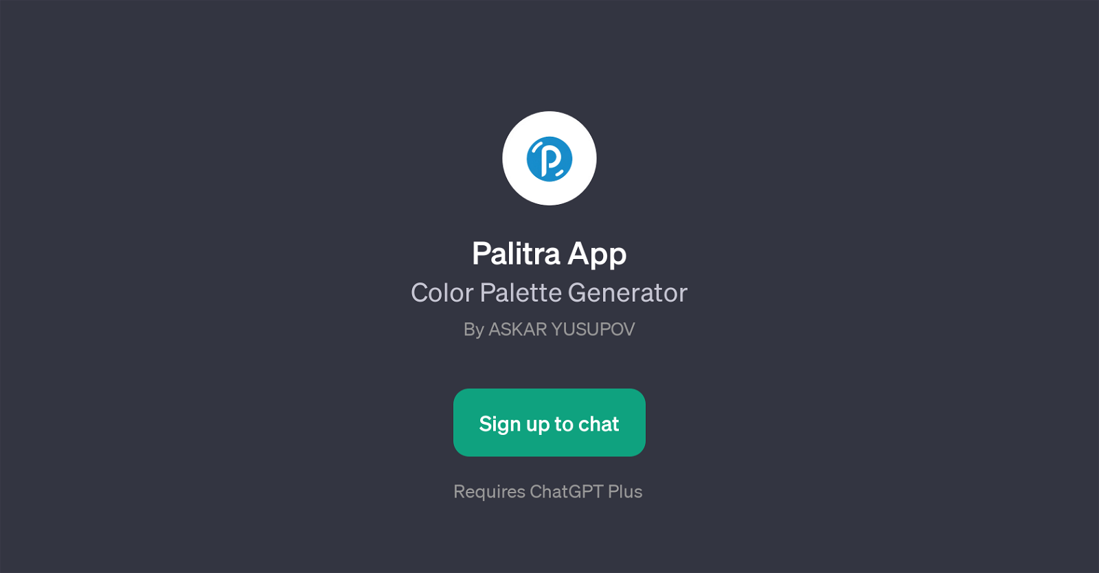 Palitra App website