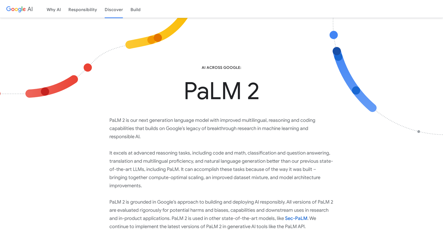 PaLM 2 website