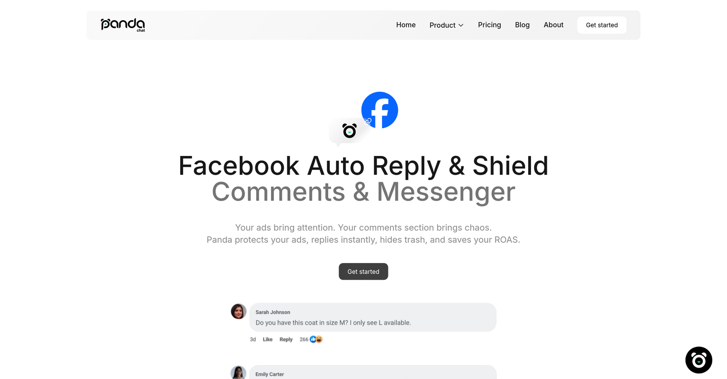 PandaChat - Facebook Auto Reply & Shield website