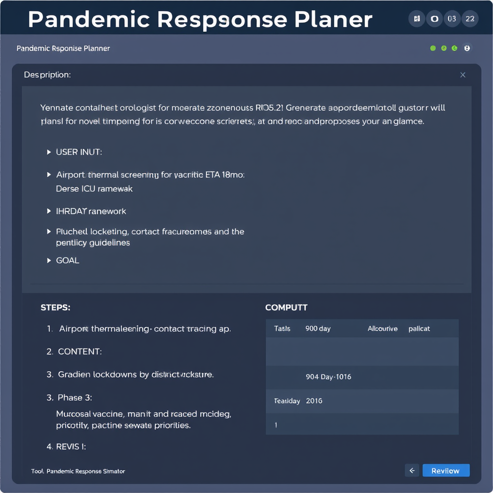 Pandemic Response Planner website