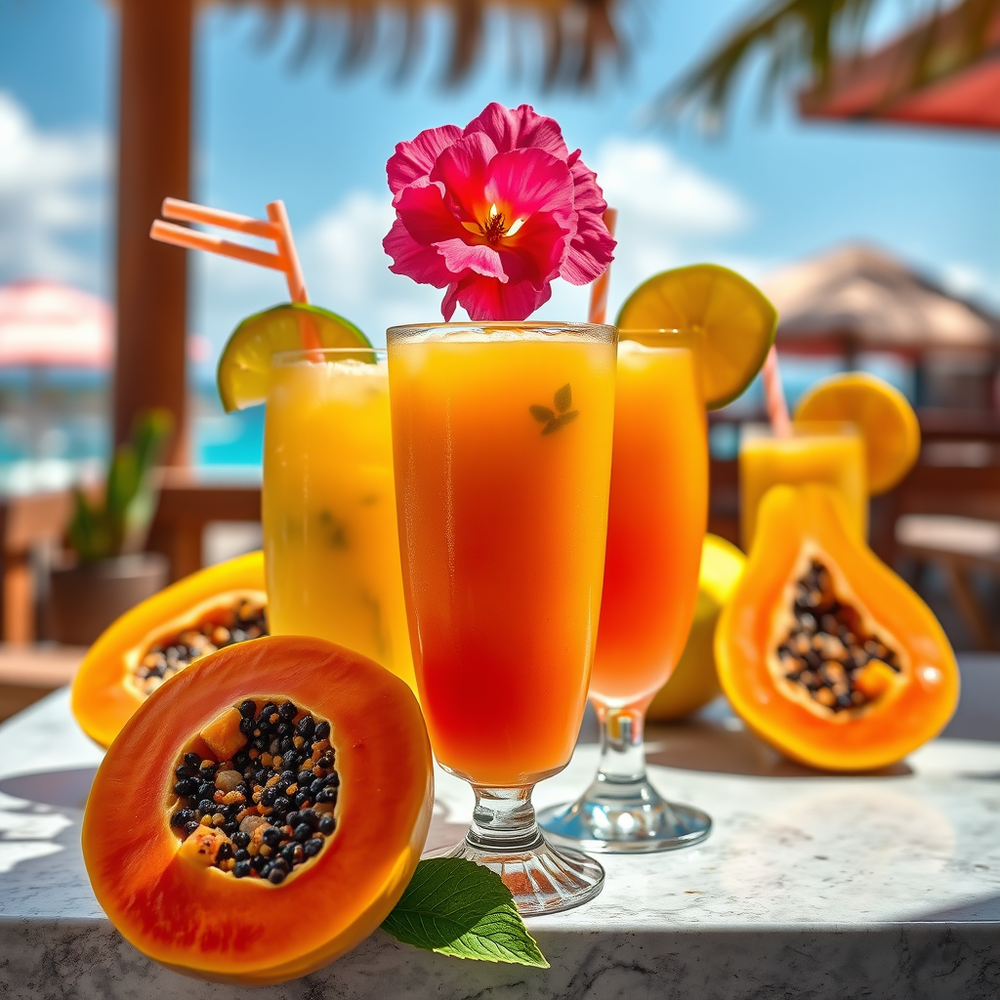 Papaya Drinks designs website