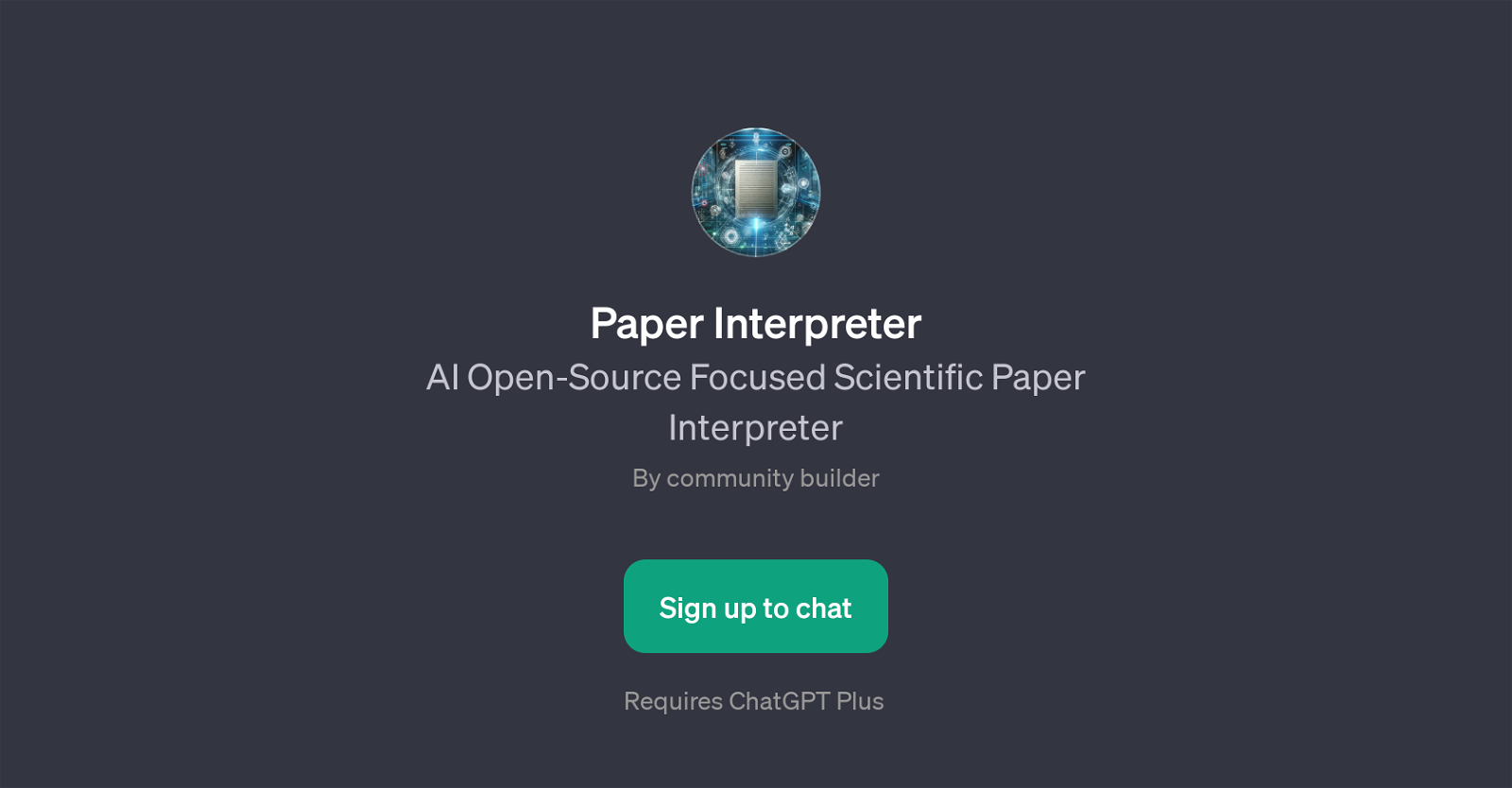 Paper Interpreter website