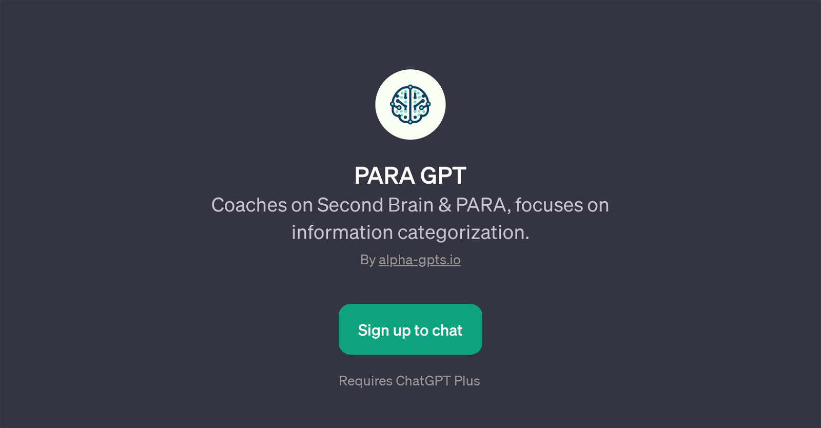PARA GPT website