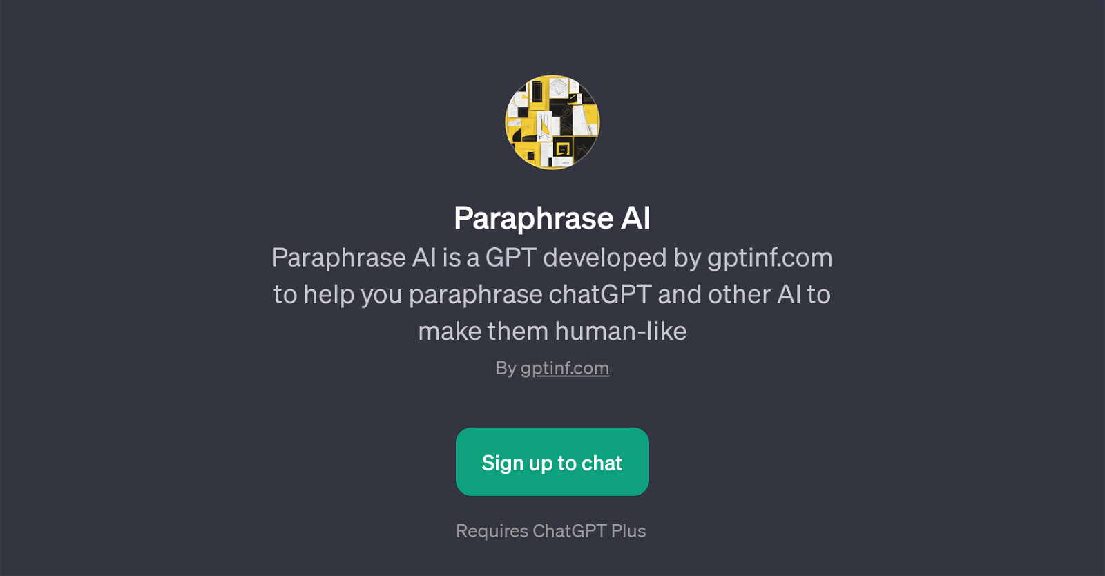 Paraphrase AI website