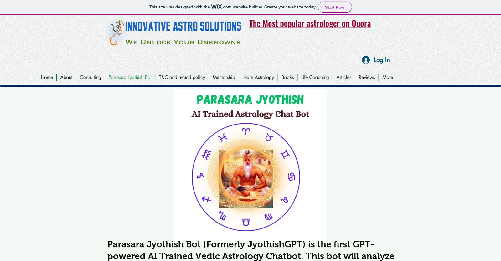 Parasara Jyothish website
