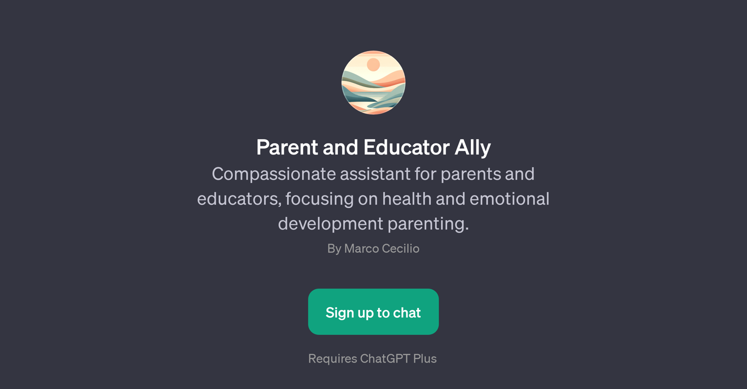 Parent and Educator Ally website