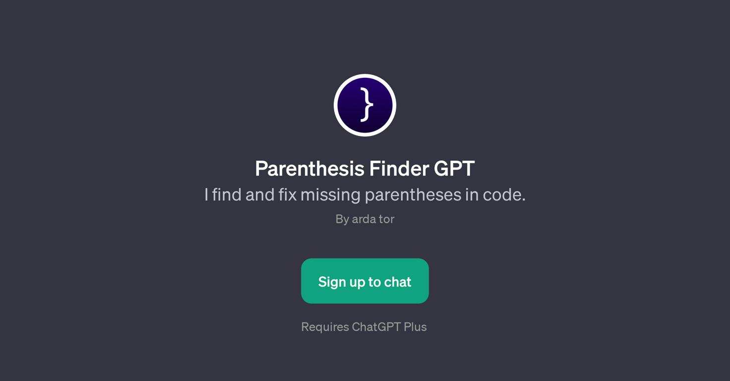 Parenthesis Finder GPT website
