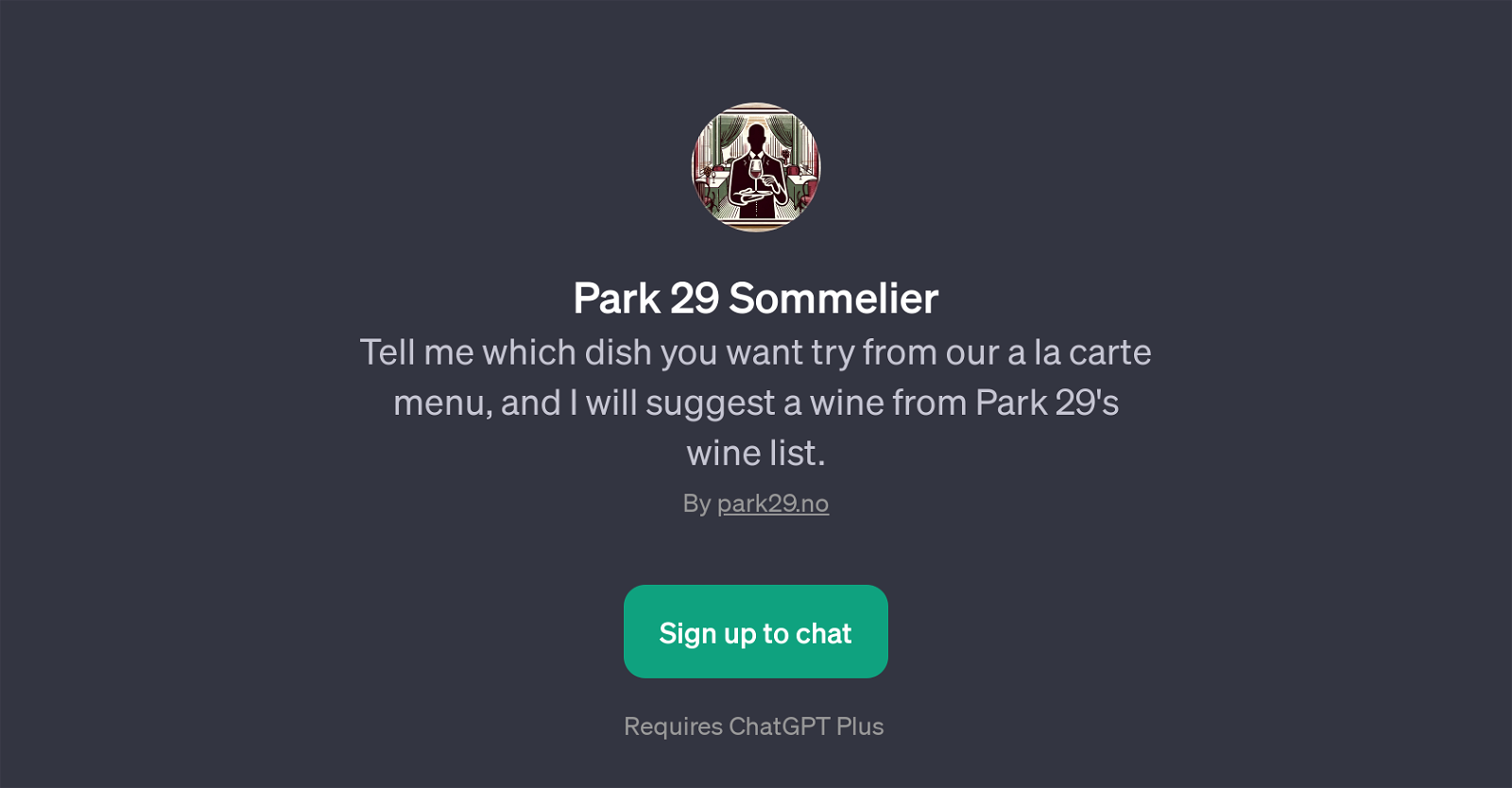 Park 29 Sommelier website
