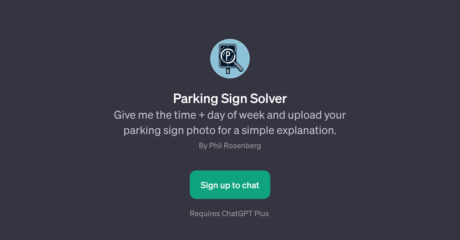 Parking Sign Solver website