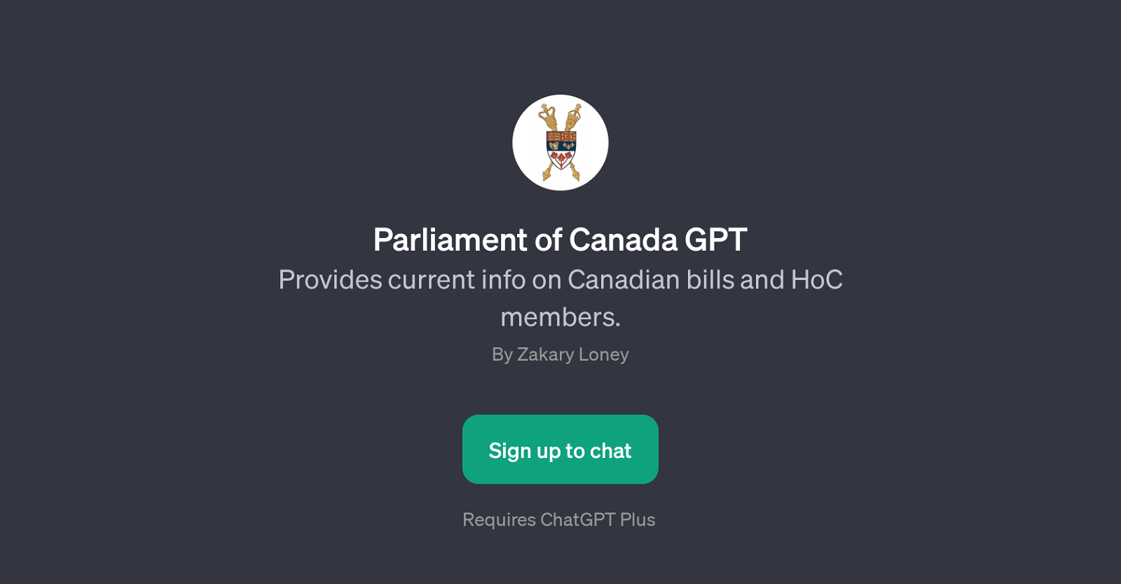 Parliament of Canada GPT website