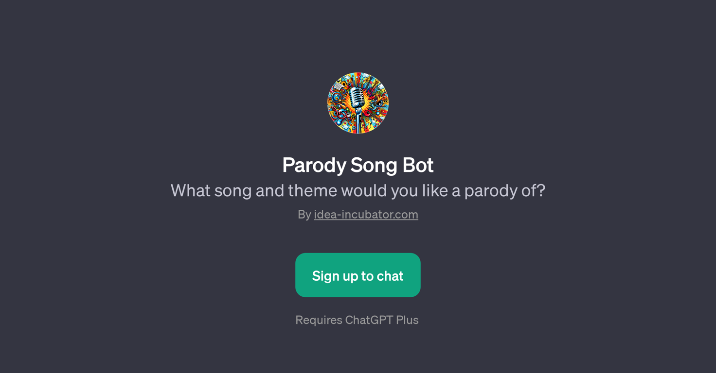 Parody Song Bot website