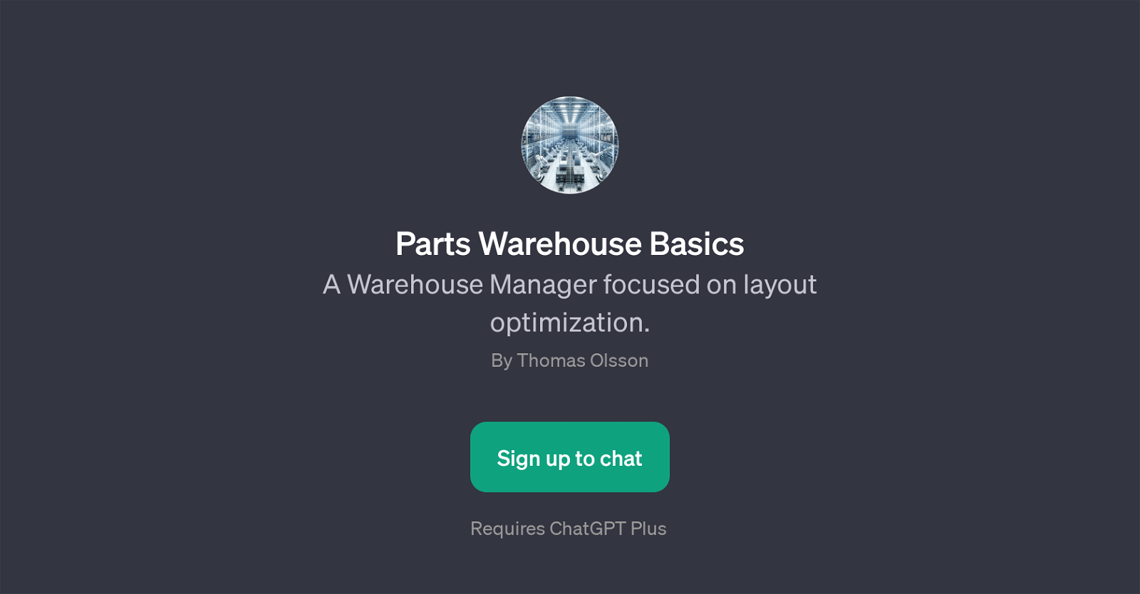 Parts Warehouse Basics website