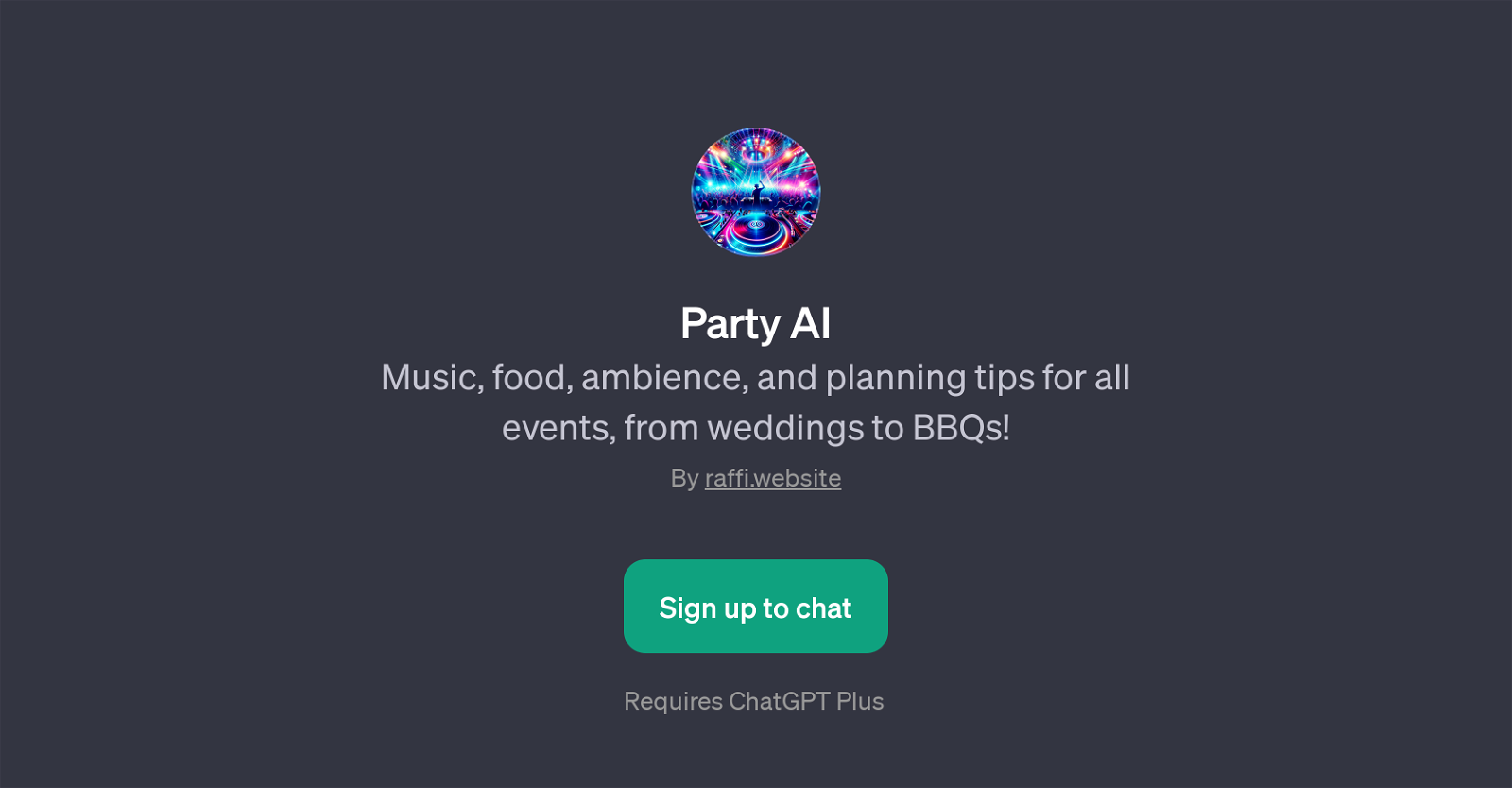Party AI website