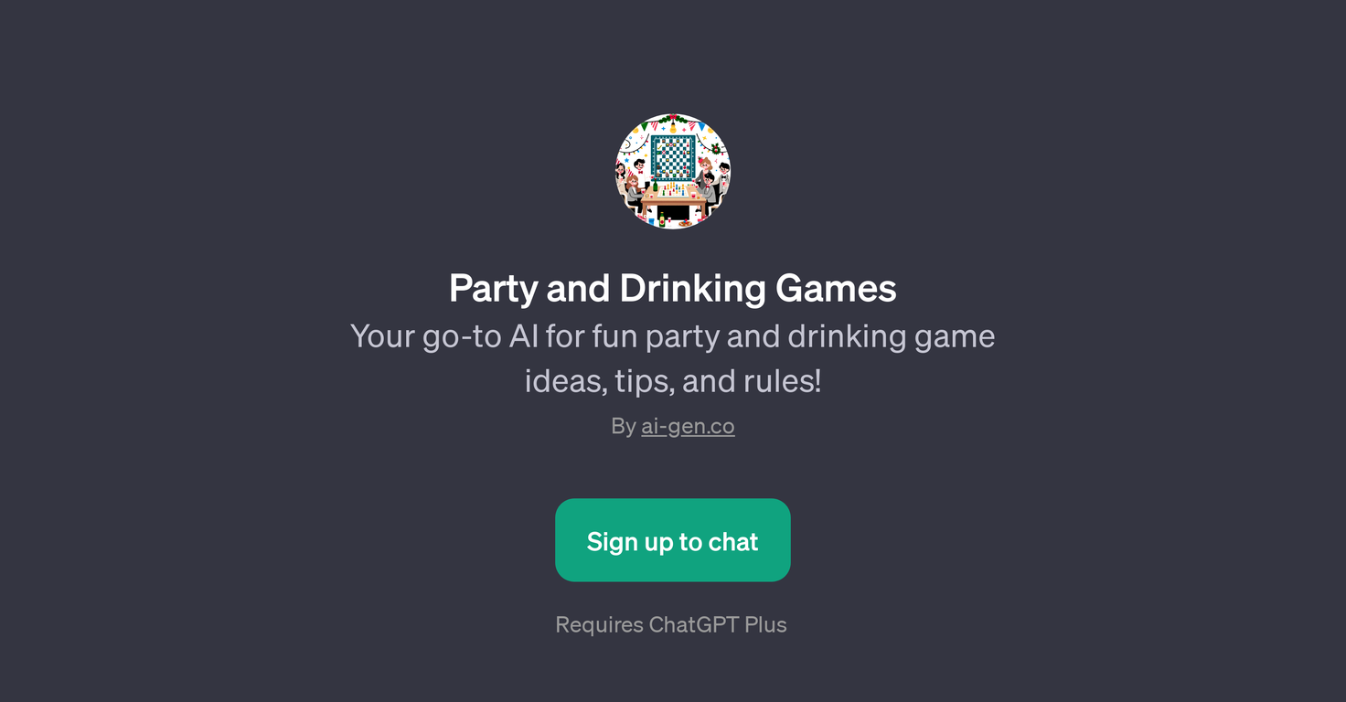 Party and Drinking Games GPT website