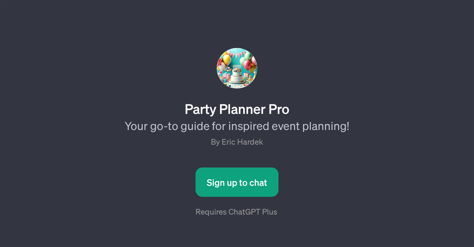 Party Planner Pro website