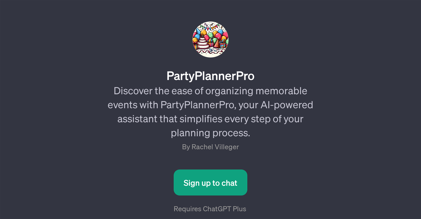 PartyPlannerPro website